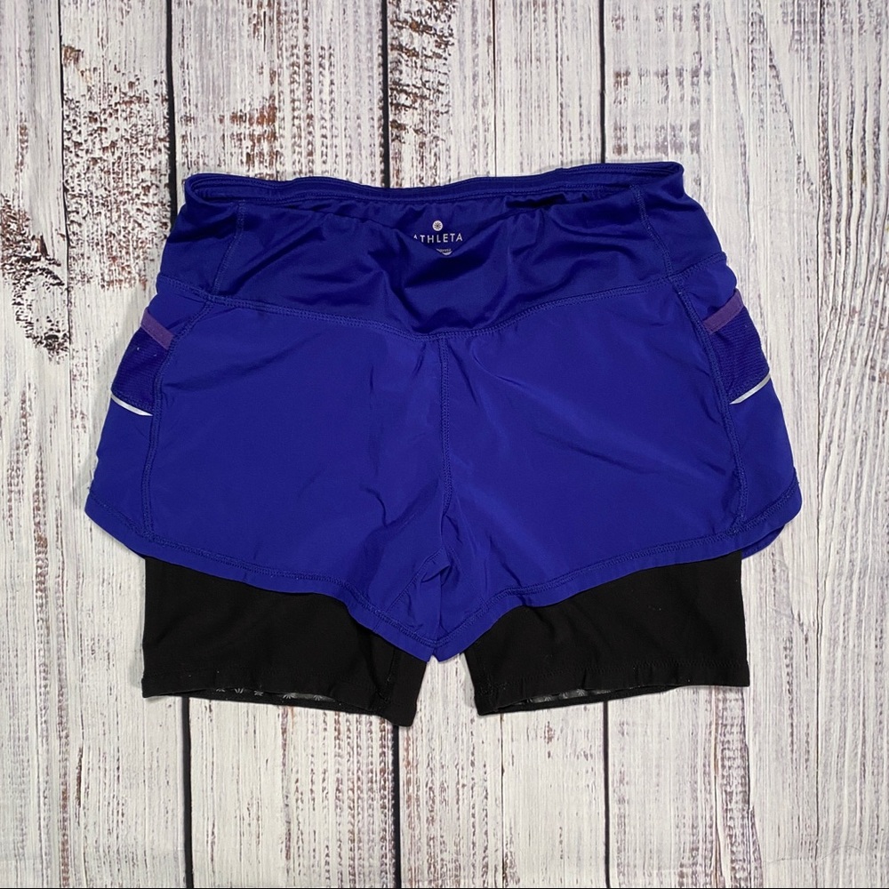 Athleta 2 in 1 Shorts Running Biking Workout Wear